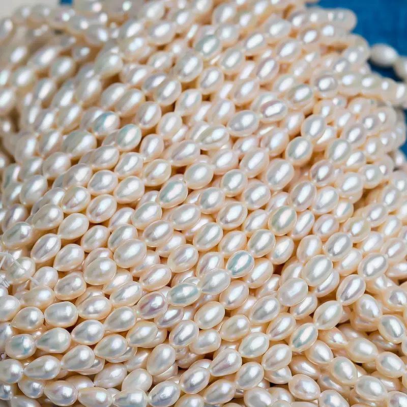 Zhuji Freshwater Rice Pearls: Near Flawless Loose Beads for Handmade DIY