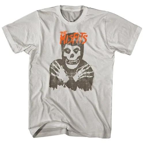 New Fashion Misfits Punk Style Tshirt Retro Street Skull Pattern Unisexs Tshirt