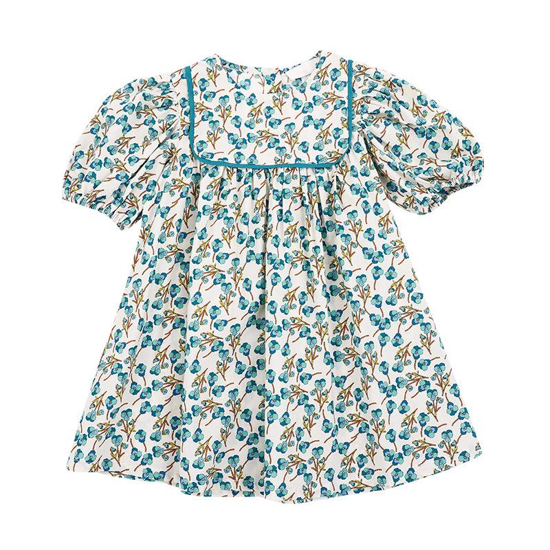 Girls Summer Floral Short Sleeve Dress Cute Princess Baby Toddler Casual Party Sundress For Kids