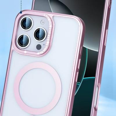 Použitelné pro Apple 16proMax Silné magnetické přísavné pouzdro na telefon Průhledné IPhone 15 Nezávislé tlačítko 14 Pouzdro s ochranou proti pádu