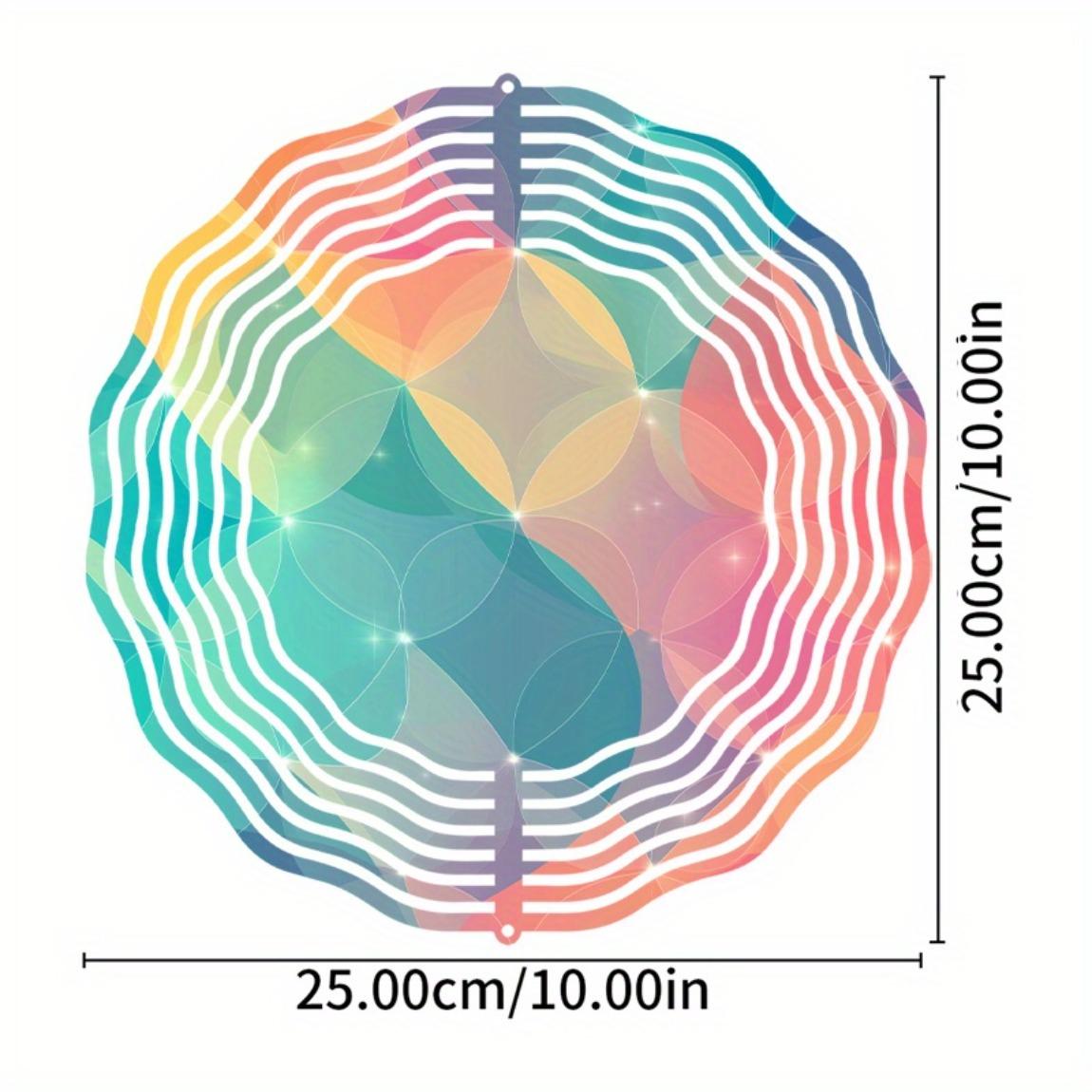 

10-дюймовый музыкальный колокольчик с вращающимся на 360 градусов крючком для декора сада, балкона, патио. Батарея не требуется. Идеальный подарок на весну, лето. 01A