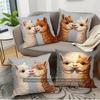 Romantic Alpaca Couple Throw Pillow Covers Pattern Cushion Cover Suitable for Sofa Bedroom Car Pillow Cover