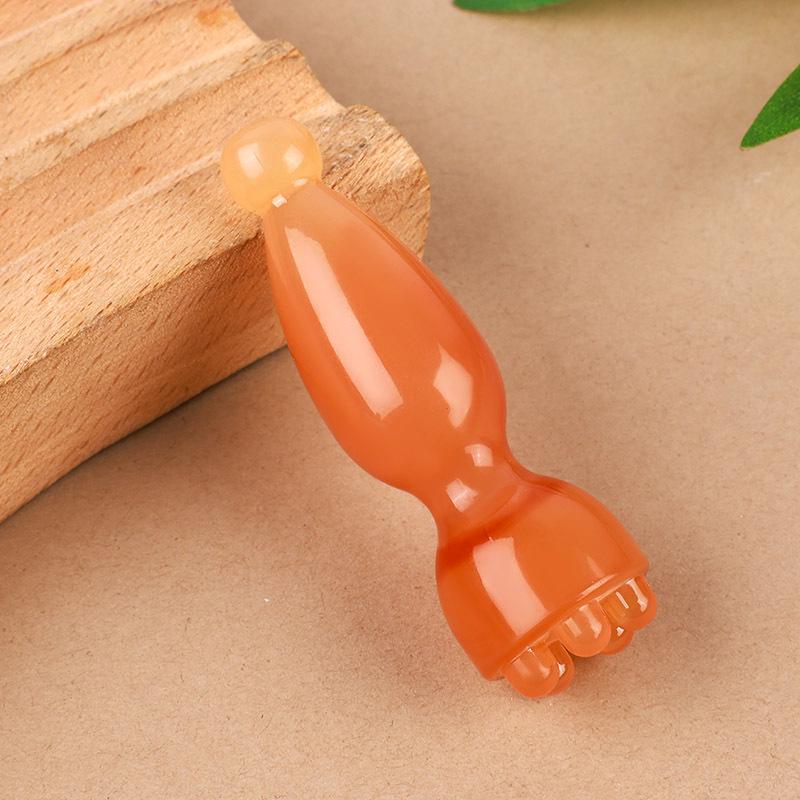 Gesichtsmassage-Stab aus Lotos-Samenkapsel: Gua Sha & Meridian-Freiräumwerkzeug