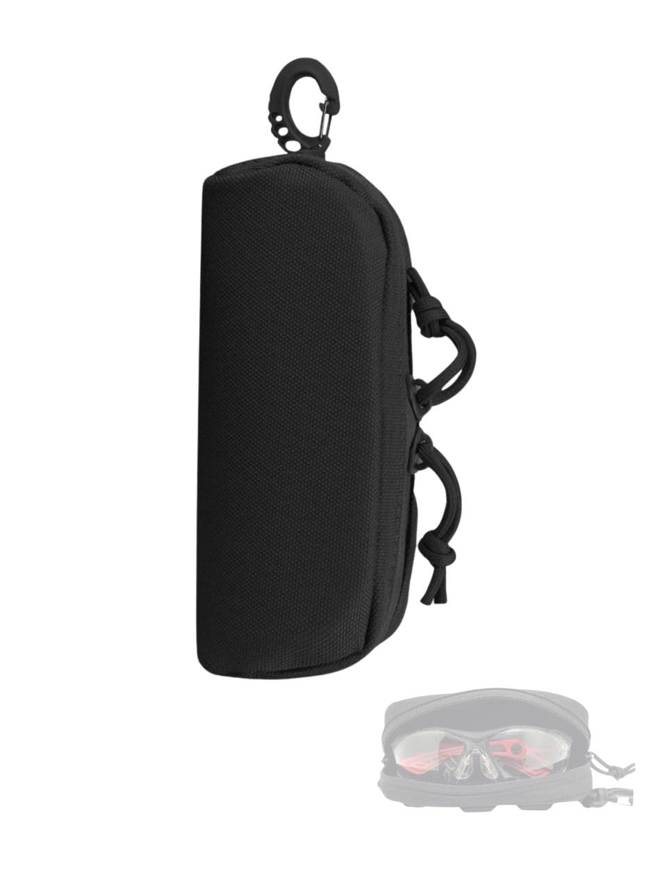 

CIWS Sunglasses Case, Volley Rush Plus Compatible, MOLLE Fit for Eyeglasses, Airsoft, Tennis, and Cycling (1, Black)