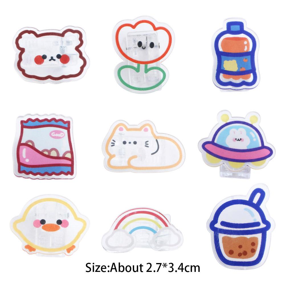 Clip Cartoon Letter Clip Index Clamp Paper Clip Transparent Clip Binder Clips Snacks Sealing Clip