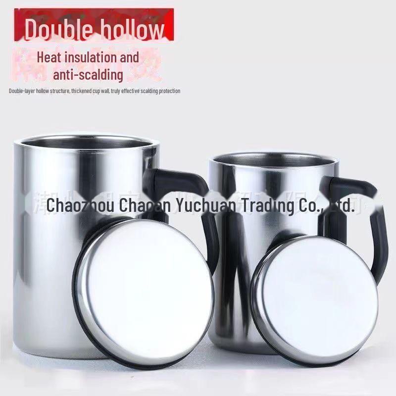 Stainless Steel Cups: Double-Layer, Heat-Insulating, Scald-Proof, and Office Use