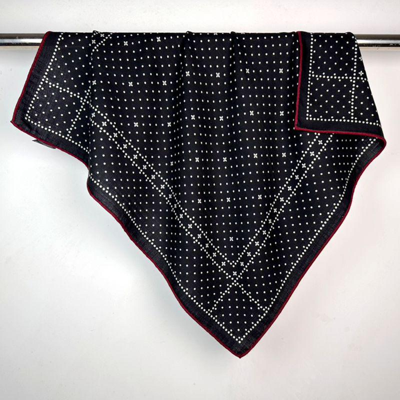 

Starry Polka Dot Silk Wool Scarf - Double-Sided Mulberry Silk Shawl for Autumn & Winter
