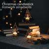 Christmas Candlestick Iron Merry Christmas Ornaments Decoration To Make Old-fashioned Atmosphere Candle Cup Layout Scene