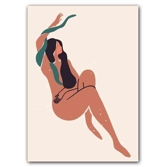 New Nordic Abstract Art Extremely Simple Style Poster Figure Printing Canvas Painting Office Living Room Home Decoration Mural No Frame