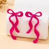 Women's Earrings: Pink Bowknot Sweet and Romantic Earrings, Suitable for Daily Wear and Street Photography