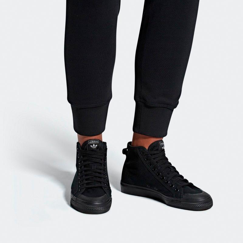 adidas Nizza Hi Top 'Black Logo' Men's B41651