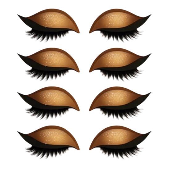 1/2/3/4/5 Pairs Lazy Eye Shadow Eyelash Patch 2-in-1 Eyeshadow Eyelashes Makeup Stickers