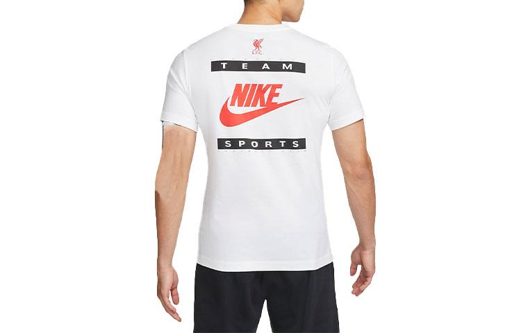 Nike T Shirts Men's White Crew Neck Moderate Straight Fit DJ2729-100