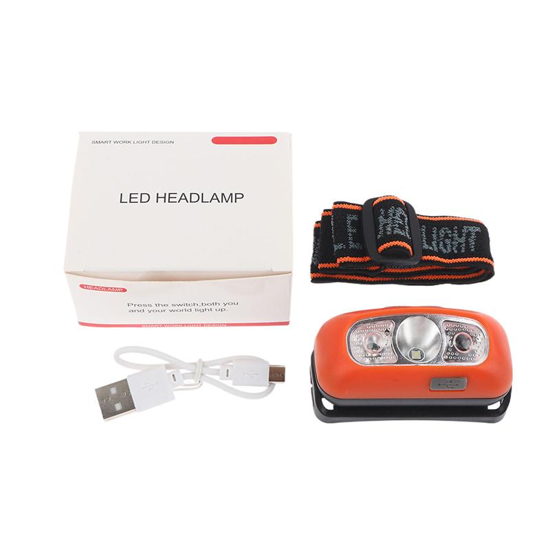 USB Rechargeable Waterproof Headlamp Motion Sensor Bright LED Running Fishing Flash Head Lamp Headlight Infrared Sensor Light