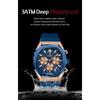 POEDAGAR Functional Watch for Men Date Chronograph Luminous Waterproof Silicone Classic Male Watch Quartz Original Watches