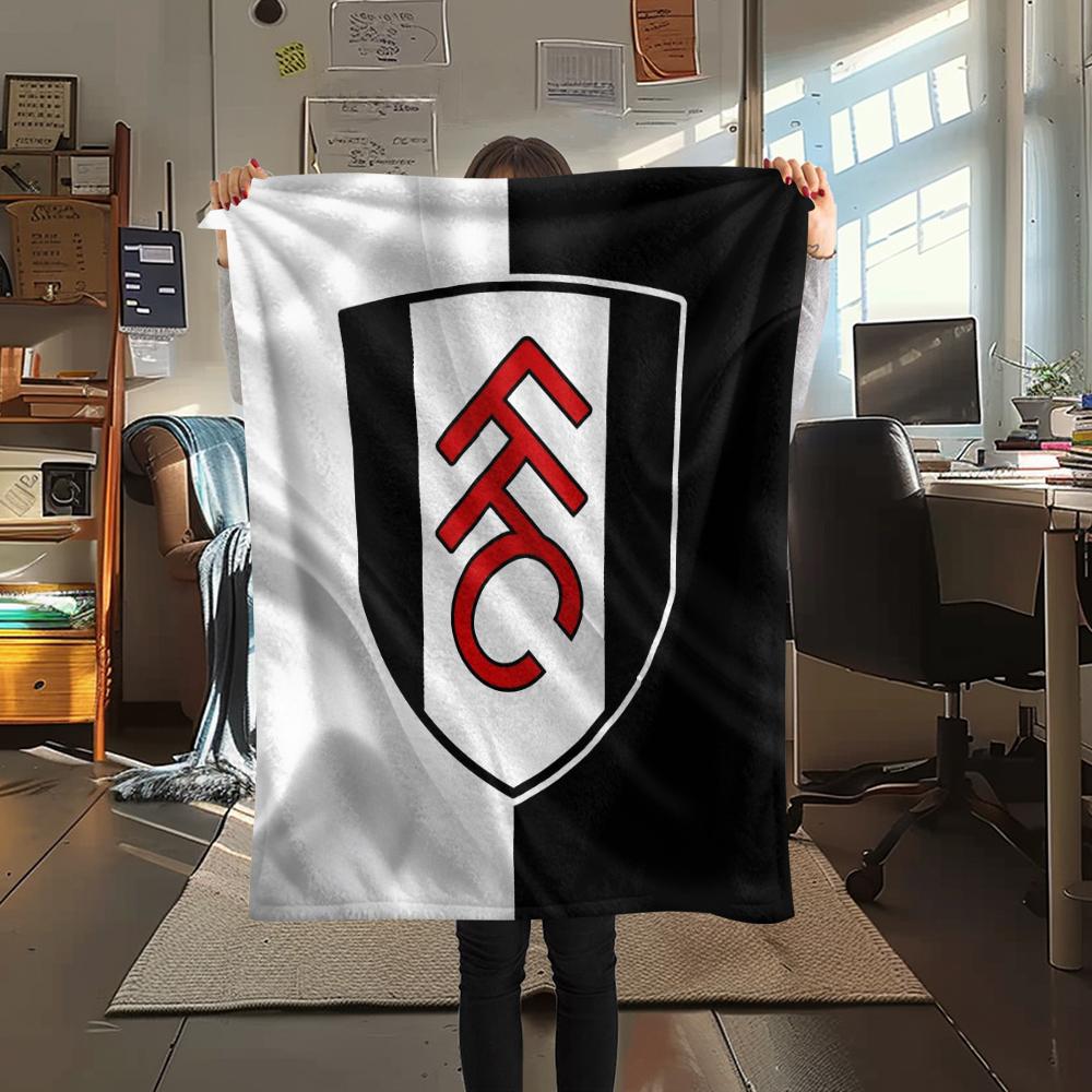Fulham FC Pattern Flannel Blanket, High Quality Comfortable for All Seasons, Home Decor, Warmth and Comfort, Perfect for Gifts.