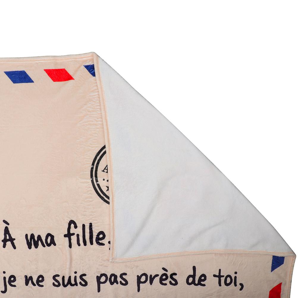 French Letters Blanket To My Son And My Daughter Soft Blanket Flannel Blanket Winter Warm Mail