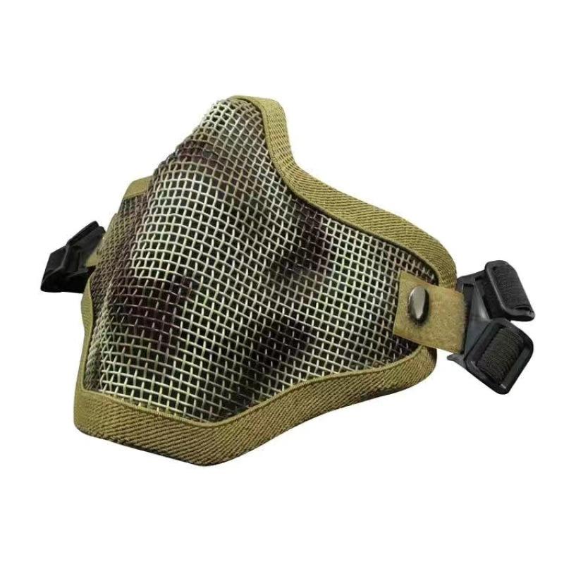 Mască Airsoft, Mască pentru față jumătate inferioară Airsoft Plasă metalică de oțel pentru pistol BB, joc CS, paintball, împușcături, cosplay