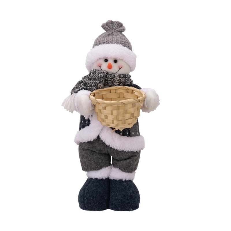 

Festival Santa/Snowman Shaped Figurine Standing Doll Ornament Party Decoration Handmade Window Display Adorment