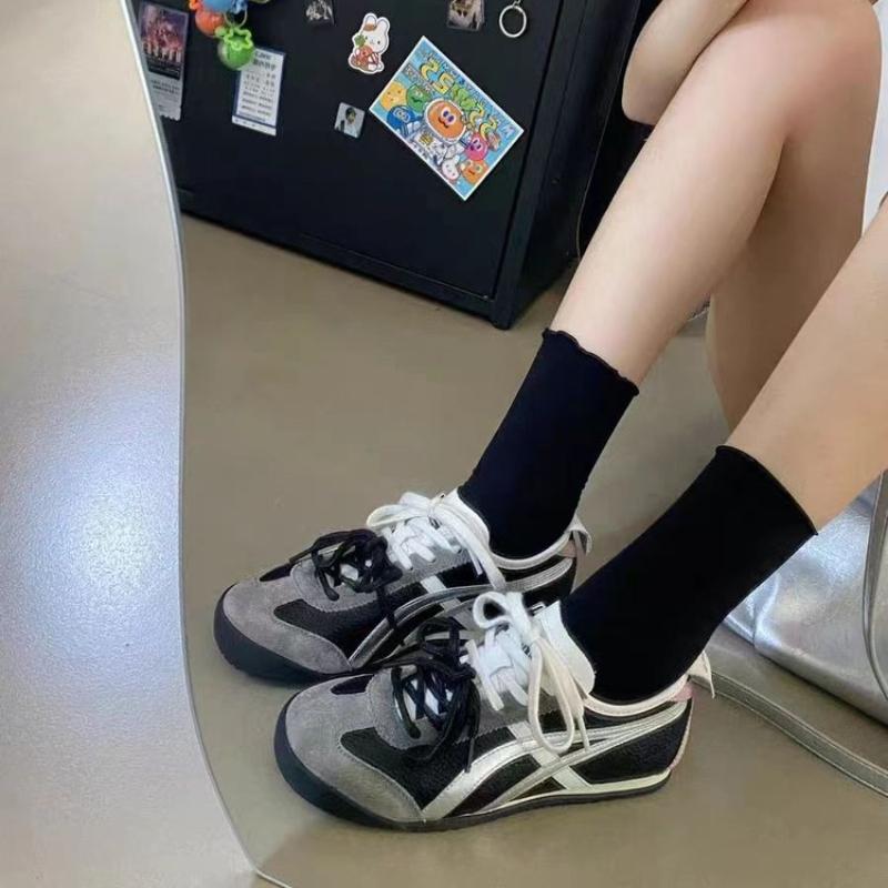 Women's Sneakers 2025 Spring and Autumn  Fashion Thick Cotton Root Roll Forrest Gump Casual Moral Training Shoes Women's Shoes