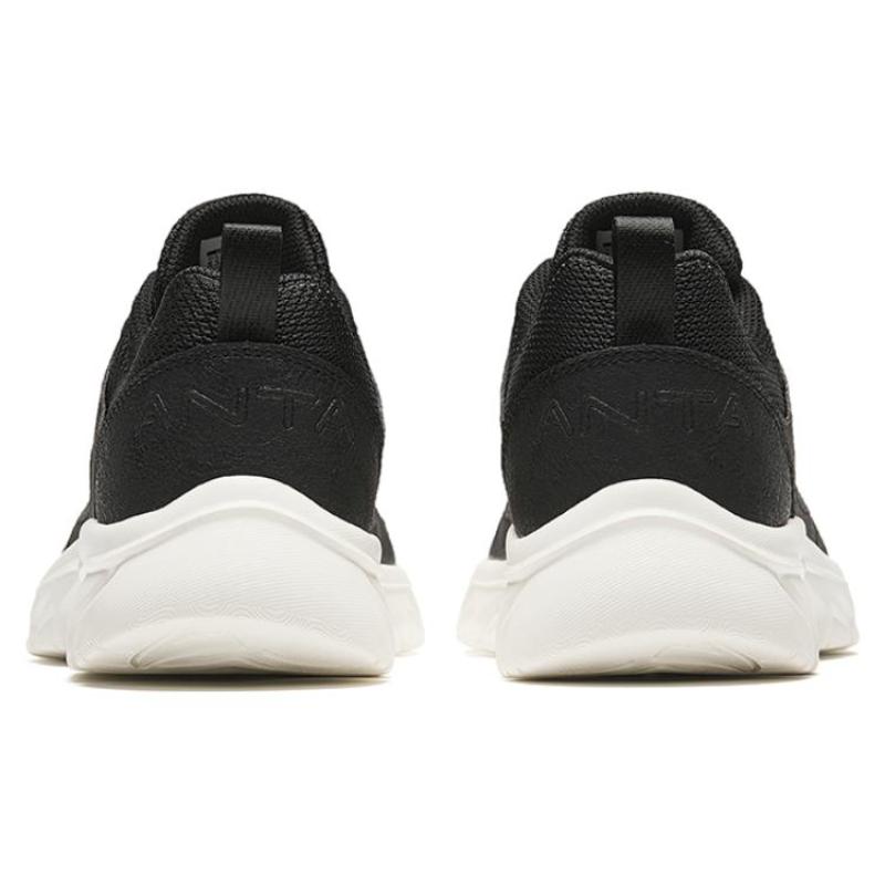 Anta Anti-Slip Wear-Resistant Low-Top Running Shoes Men's Black White Sneakers 912345580-6