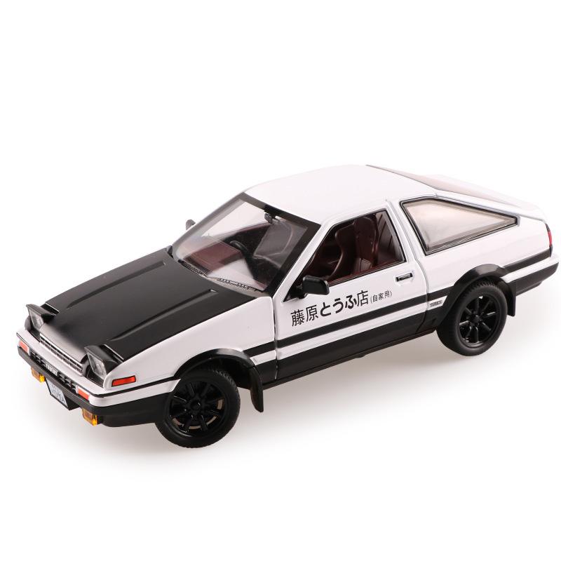 

1/20 Movie Car INITIAL D Toyota AE86 Alloy Car Model Diecast & Toy Vehicles Metal Car Model Simulation Sound Light Toy Gift чорний