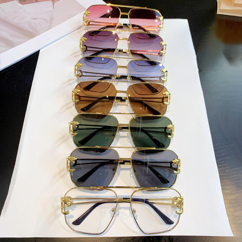 Multilateral Toad Glasses Male And Female Sunscreen Sunglasses Personalized Leopard Head Decorative Sunglasses