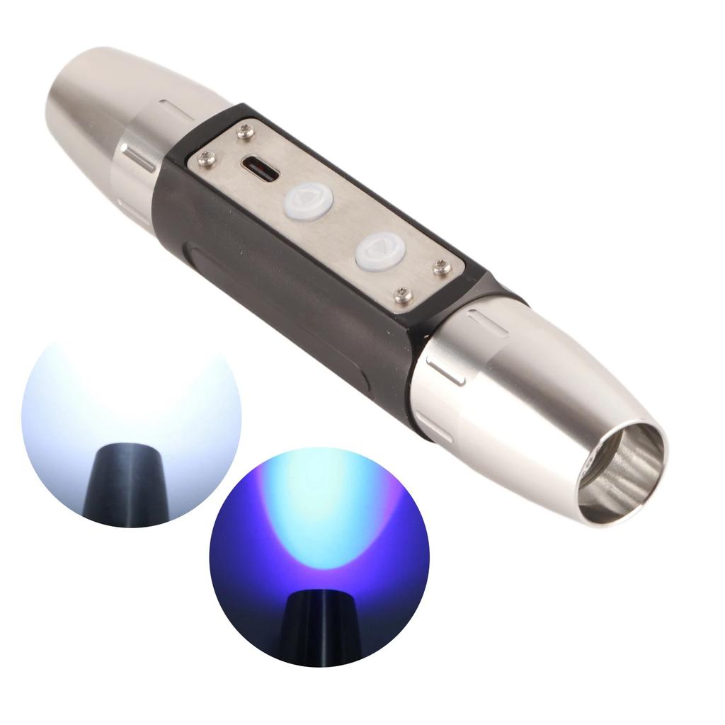 Flashlight Portable Jewelry Appraisal Flashlight DX4 Four Light Source USB Rechargeable UV Torch UV Flashlight Ultraviolet Torch