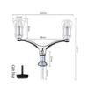 Aluminum Alloy Double Grip Handle Foldable Handlebar Replacement Reel  For 1000-4000 Model