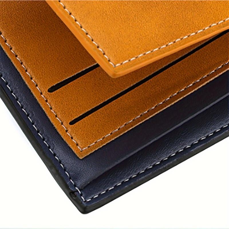 Men's Deer Embossed PU Leather Wallet, Multi Card Slot Short Trifold Removable Insert Wallet for Students