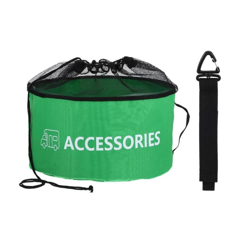 Camper Organizer Tasche für Schläuche Kabel 4 Farbabschnitte Wasserdicht Oberes Netzfach Camper Aufbewahrungslösung