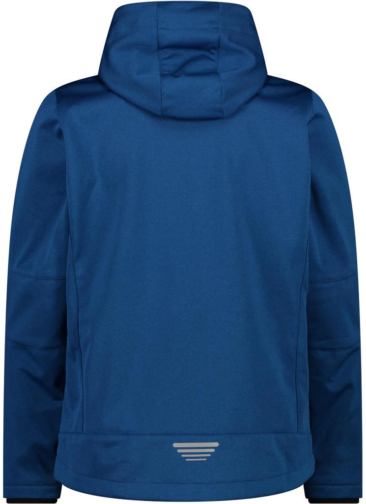 Men's CMP Mottled Softshell Jacket with Removable Hood (3A01787N-M) Man Softshell Jacket With Detachable Hood (3A01787N-M) Petrol Mel