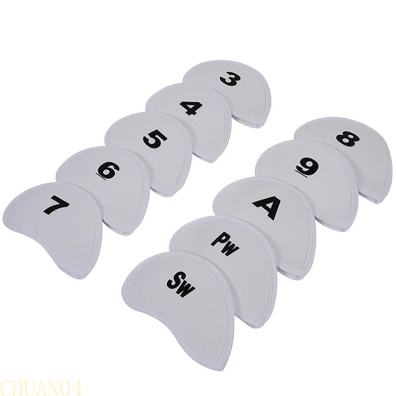A1A2 10Pcs Wedges Iron Club Protective Headcover Putter Protector with Number Tag Golfs Iron Club Head Cover Golfs Supplies