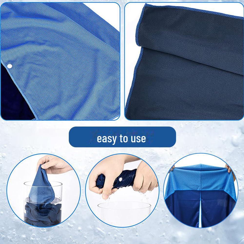 Quick-Dry Sports Cooling Towel & Sunscreen Hoodie for Gym, Beach, and Camping