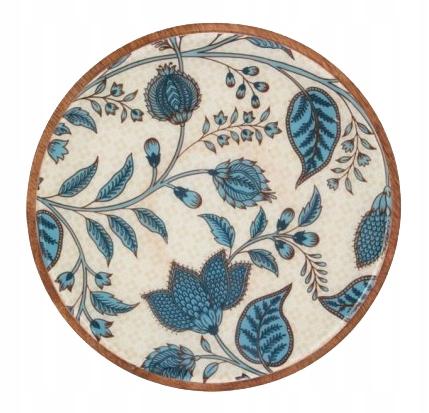 Talerz Drewniany Dekoracyjny 25 Cm Dwa Kolory W Naturalnej Formie