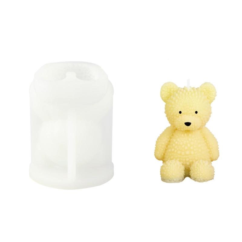 Small Bear Silicone Mold Mold Non-stick Easy To De-mold for Making Plaster Cake Fondant Decorations Jello