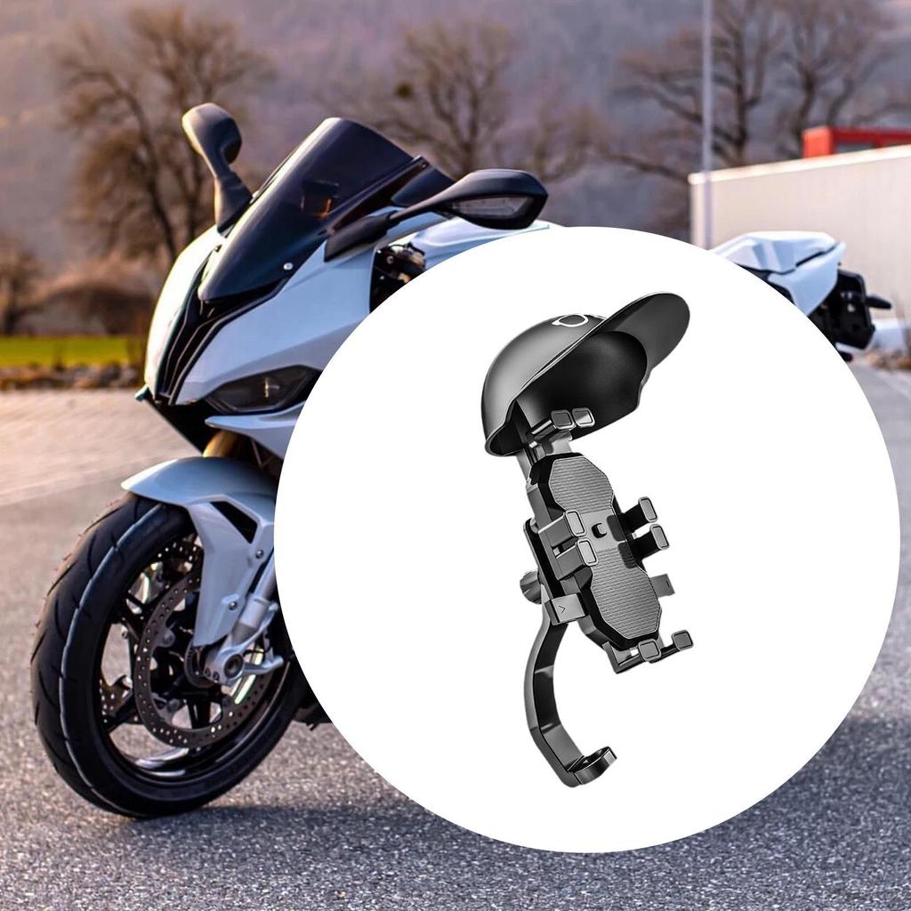 Generic Motorcycle Phone Mount Holder Helmet Shaped Sun Protection Glare Blocking Bike Phone Holder for Electric Motorbike