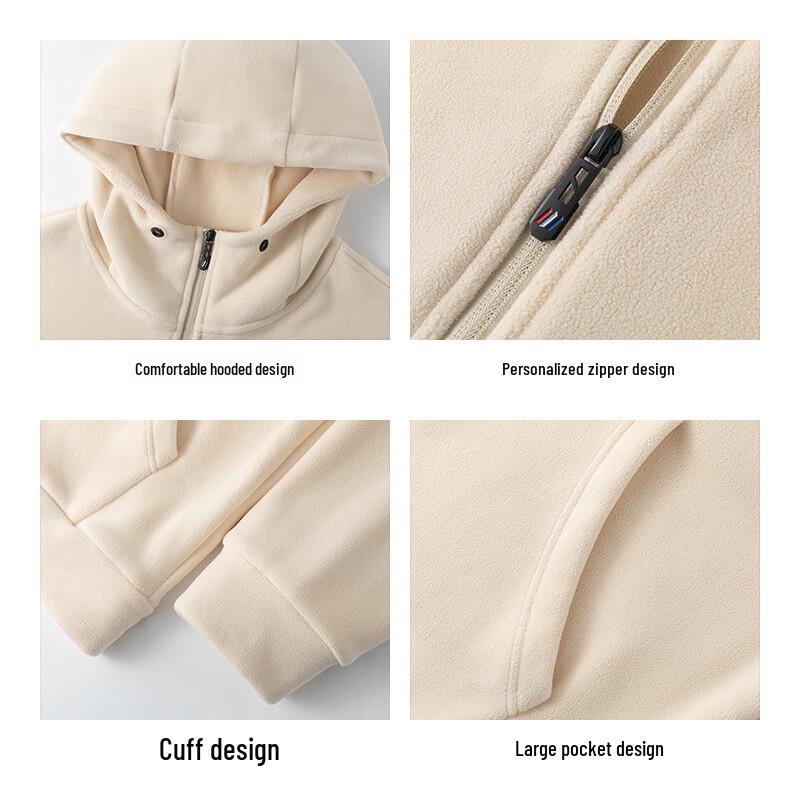 JEANSWEST Unisex Double-Sided Fleece Jacket