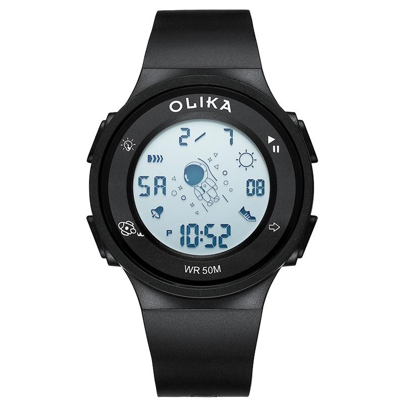 Men's Waterproof Dual Display Sports Watch with Shockproof Multifunctional Quartz