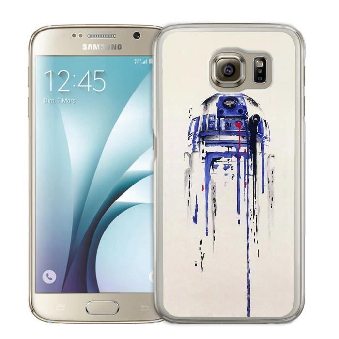 Coque Samsung Galaxy S6 Star Wars R2D2 Paint