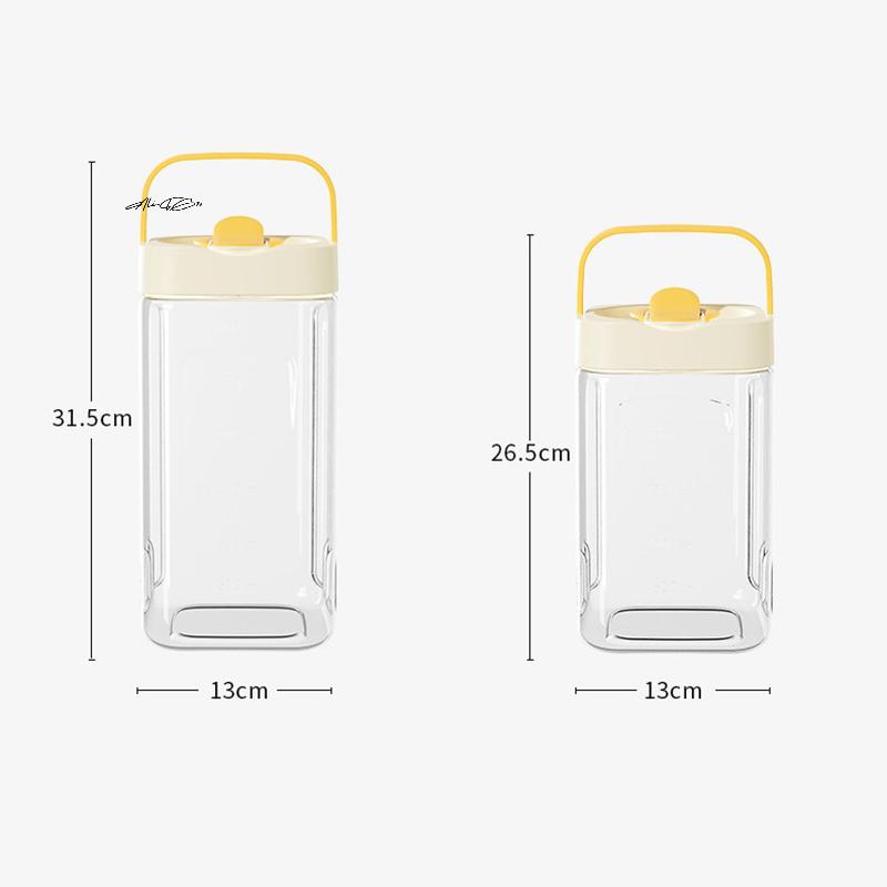 2/2.5/3.5L Cold Water Kettle with Faucet Plastic Drink Dispenser for Refrigerator Fruit Tea Bucket Liquid Beverage Container