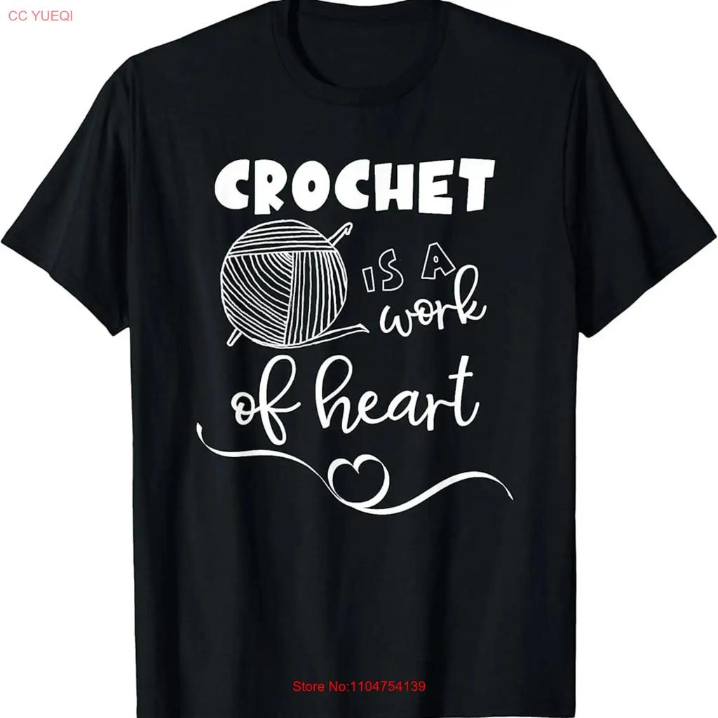 Crochet Lovers A Work of Heart T Shirt vintage Washed fashion Breathable Top For Everyday Wear graphic designer clothes Stylish