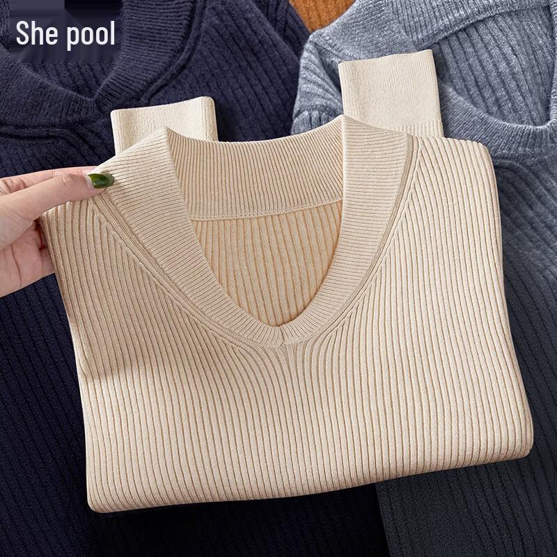 Women s Soft V-Neck Knit Top One Size