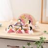 Muñeca Hina compacta Muñeca Hina Decoración escalonada Hina Decoración Ryukodo Pedido especial Poteri Hina Juego de soporte de decoración de madera con diamantes de imitación