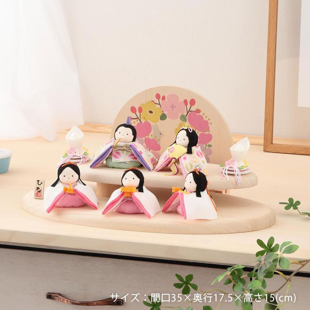 Muñeca Hina compacta Muñeca Hina Decoración escalonada Hina Decoración Ryukodo Pedido especial Poteri Hina Juego de soporte de decoración de madera con diamantes de imitación