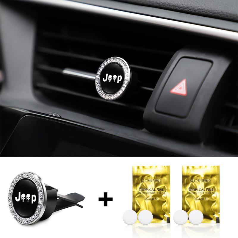 CZY2 Air Outlet Aromatherapy Clip Car Solid Perfume Freshener For Jeep Grand Cherokee Wrangler JK Gladiator Compass Renegade Patriot