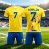Letní Nový Horký Prodej Módní Ronaldo #7 Fotbalový Dres Sportovní Tričko s Krátkým Rukávem+Šortky Set Prodyšné Rodinné Dětské Trička