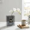 Modern Flower-Insertable Clock Minimalist Square Table Clock Crystal Glass Clock  Desk Decoration