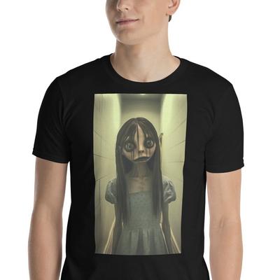 T-shirt Unisex a Maniche Corte Ragazza Horror Momo Creepypasta