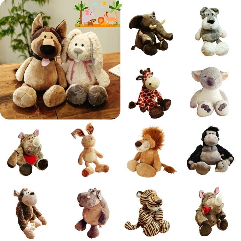 Wholesale Jungle Animal Plush Toy Cartoon Gorilla Lion Tiger Giraffe Stuffed Doll